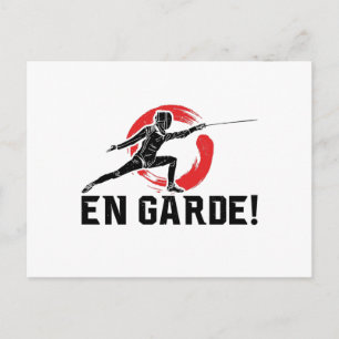 Carte Postale Les clôtures   Fencer Foil En Garde Cadeaux
