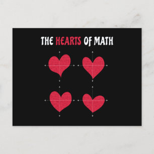 Carte Postale Les Coeurs des maths Saint-Valentin Les maths