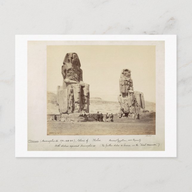 Carte Postale Les Colonnes de Memnon, statues d'Amenhotep III, X (Devant)