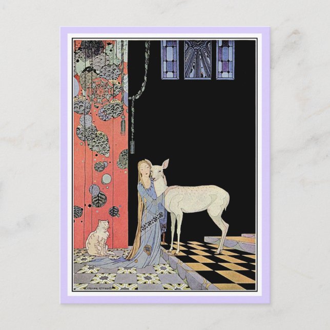 Carte Postale Les contes de fées français : Blondine et Bonne-Bi (Devant)