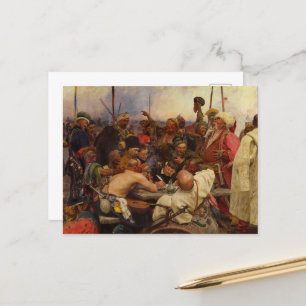 Carte Postale Les cosaques zaporozhiens écrivant au Sultan
