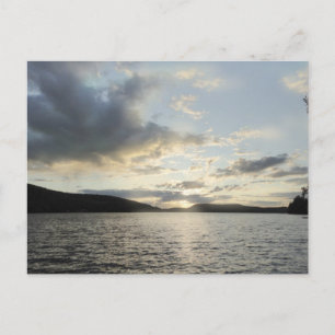 Carte Postale Les couchers de soleil bleus représentent le lac S