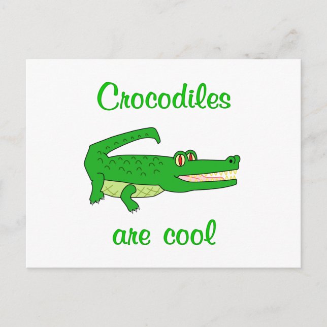 Carte Postale Les crocodiles sont Cool (Devant)