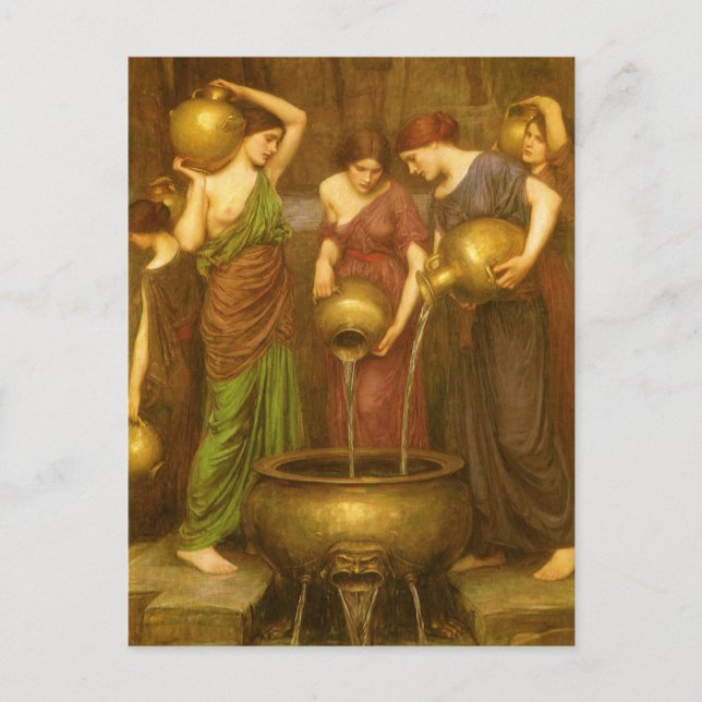Carte Postale Les Danaides par John William Waterhouse (Devant)