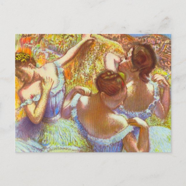 Carte Postale Les Danseurs Bleus par Edgar Degas (Devant)