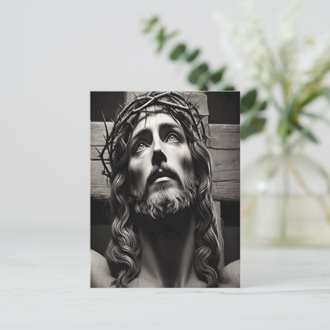 Carte Postale Les derniers moments de Jésus le sauveur crucifié (Debout devant)