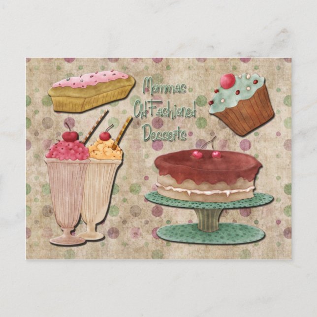 Carte Postale Les déserts démodés de Mommas (Devant)