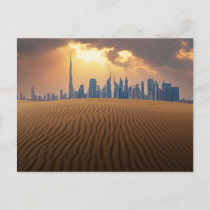 Carte Postale Les déserts   Vue Skyline de Dubaï depuis la dune 