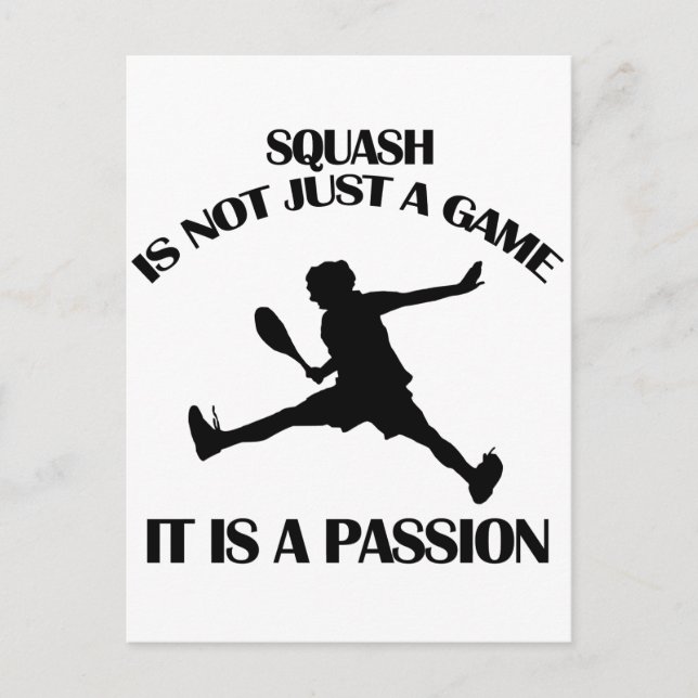 Carte Postale Les designs sportifs squash (Devant)