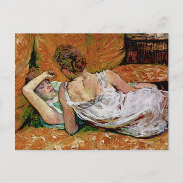 Carte Postale Les deux amis par Henri de Toulouse-Lautrec (Devant)