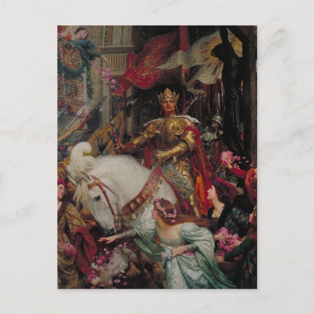 Carte Postale Les deux Couronnes par Sir Frank Bernard Dicksee (Devant)