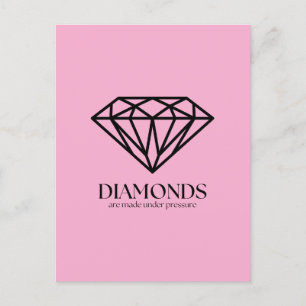 Carte Postale Les Diamants Sont Fabriqués Sous Citation Inspirat