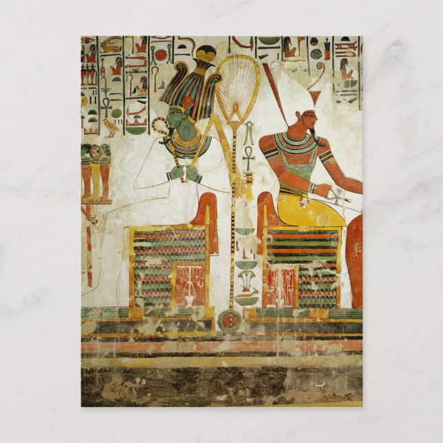 Carte Postale Les Dieux Osiris et Atum, de la Tombe de (Devant)