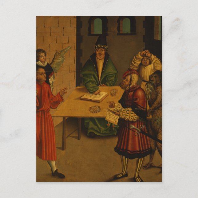 Carte Postale Les Dix Commandements, 1516 (Devant)