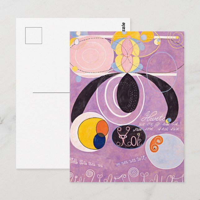 Carte Postale Les dix plus grands, n° 6, L'âge adulte | Hilma af (Devant / Derrière)