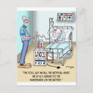 Carte Postale Les docs juste installer le coeur