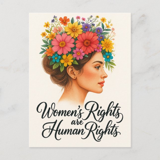 Carte Postale Les droits de la femme sont des droits de l'homme  (Devant)