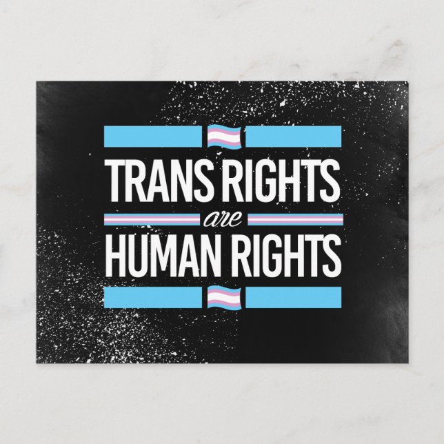 Carte Postale Les droits trans sont des droits humains - - - (Devant)