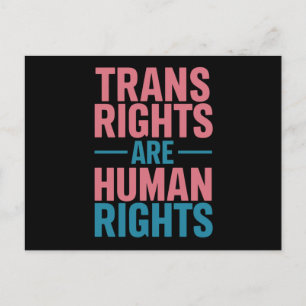Carte Postale Les droits transgenres sont une fierté transgenre 