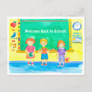 Carte Postale Les élèves rentrent en classe
