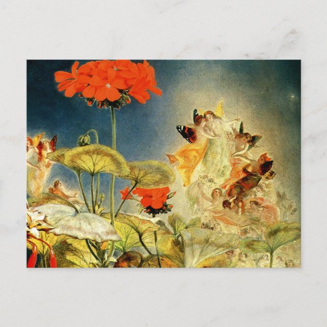 Carte Postale "Les elfes et les fées, le rêve d’une nuit d’été" (Devant)