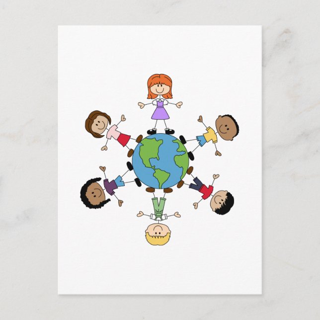 Carte Postale Les Enfants Dans Le Monde (Devant)