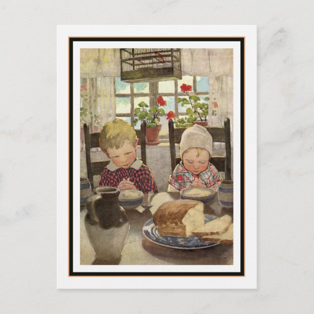 Carte Postale Les enfants disent grâce par Jessie Willcox Smith (Devant)