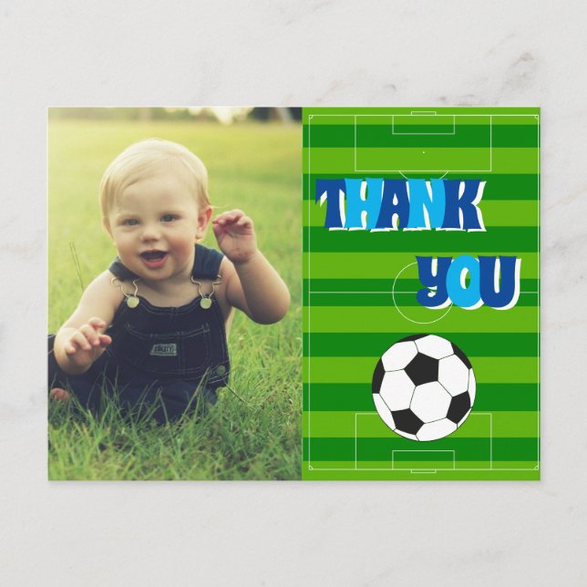Carte Postale Les enfants Merci Football (Devant)