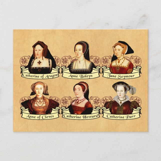 Carte Postale Les épouses SIx de Henri VIII Classic (Devant)