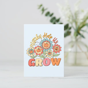Carte Postale Les erreurs nous aident à grandir Motivation flo