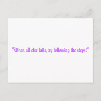 Carte Postale les étapes