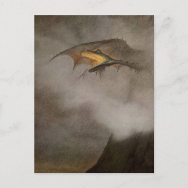 Carte Postale "Les éveillés du dragon" par Theodor Kittelsen (Devant)