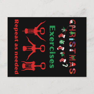 Carte Postale Les Exercices De Noël Drôle Se Répètent Au Besoin