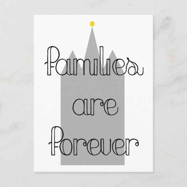 Carte Postale les familles sont pour toujours mormon lds temple (Devant)