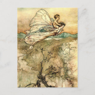 Carte Postale Les Féeries d'Arthur Rackham en vol