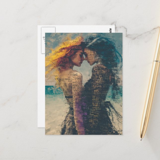 Carte Postale Les femmes amoureuses (Devant/Arrière en situation)