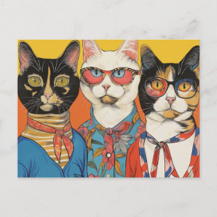 Carte Postale Les femmes au chat