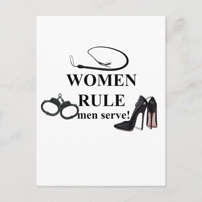 CARTE POSTALE LES FEMMES AU POUVOIR SERVENT (Devant)