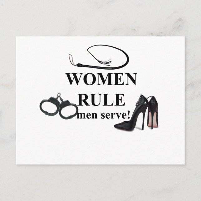 CARTE POSTALE LES FEMMES AU POUVOIR SERVENT (Devant)