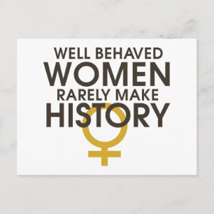 Carte Postale Les femmes bien conduites font rarement l'histoire