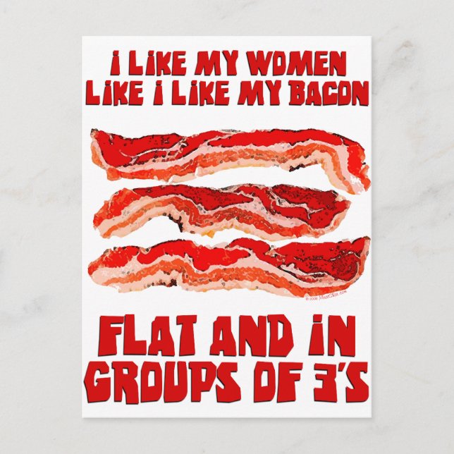 Carte Postale Les femmes comme Bacon (Devant)