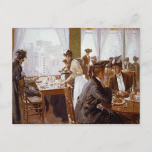 Carte Postale Les femmes dîner dans un restaurant animé
