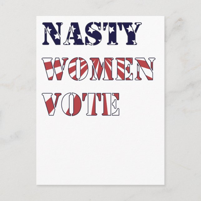 Carte Postale Les Femmes Nasty votent (Devant)