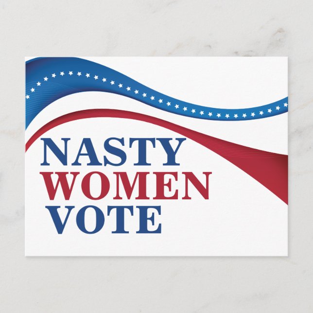Carte Postale Les Femmes Nasty votent (Devant)