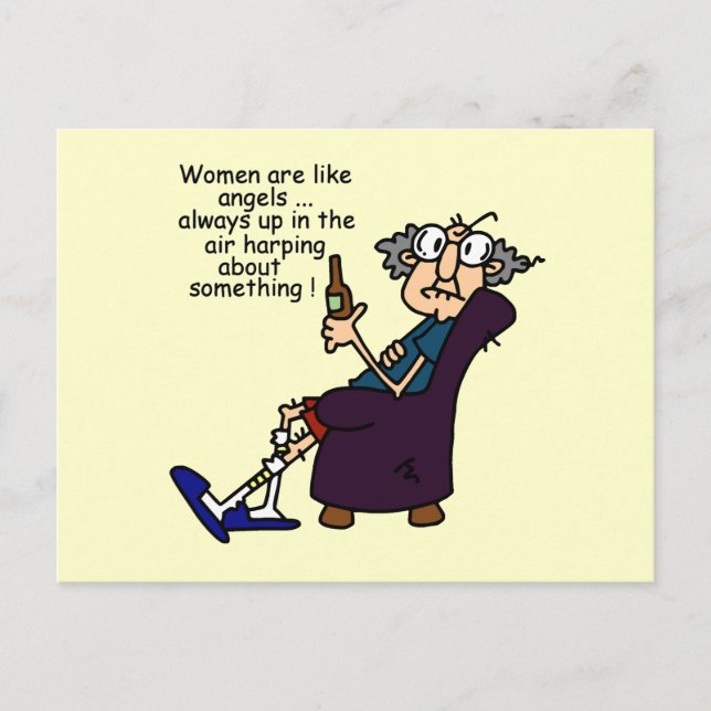 Carte Postale Les Femmes Sont Comme Des Anges (Devant)