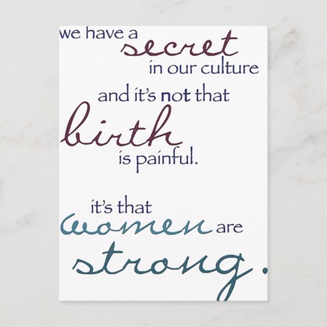 Carte Postale les femmes sont fortes (Devant)