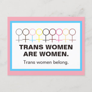 Carte Postale Les Femmes Trans Sont Des Femmes Symboles De Femme