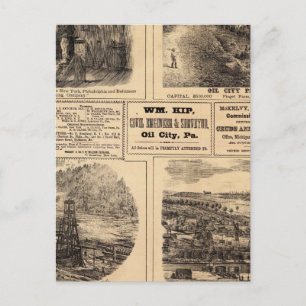 Carte Postale Les fermes pétrolières