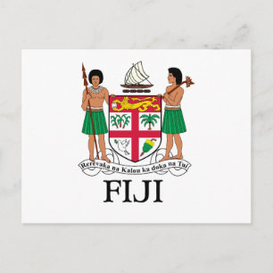 Carte Postale Les FIDJI - emblème/drapeau/manteau des