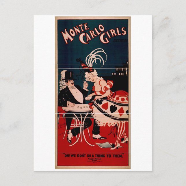 Carte Postale Les filles de Monte Carlo (Devant)